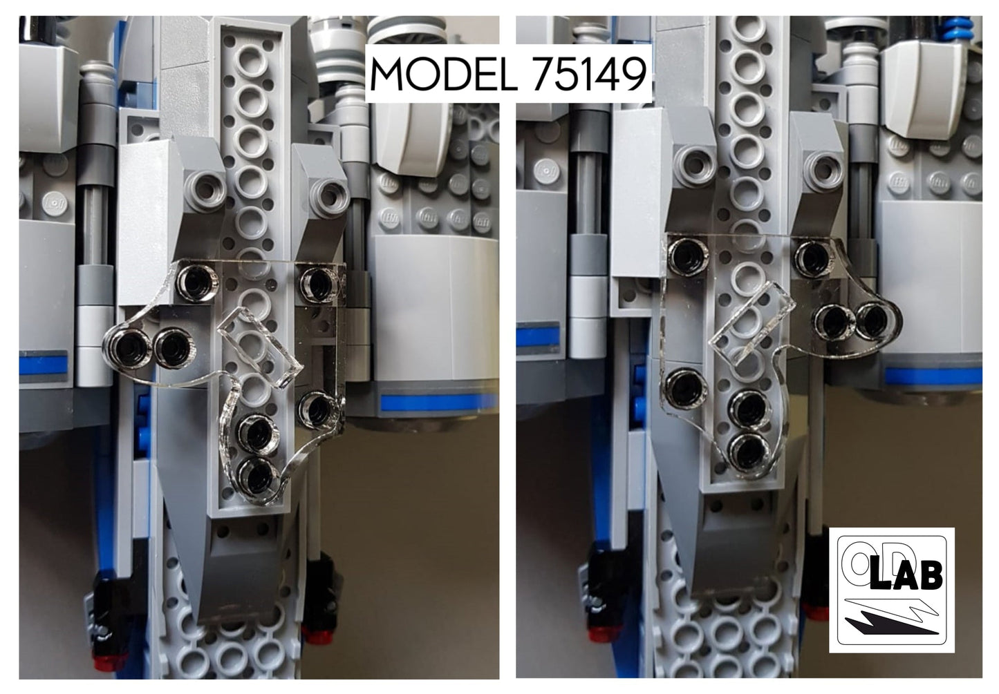 Display stand angled for 75149 Resistance X-Wing Fighter (A1006)-f