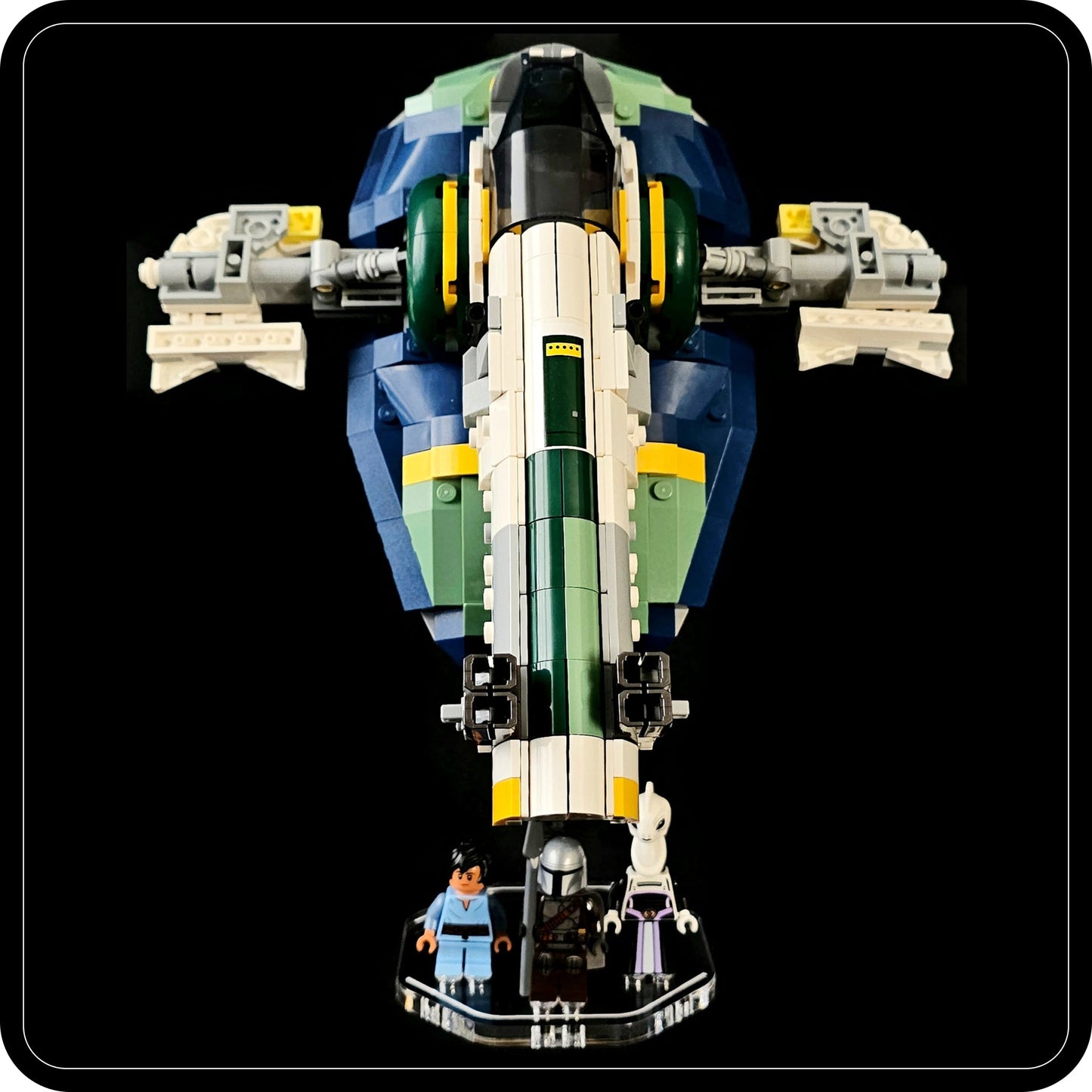 Display stand angled for Lego 75433 Jango Fett's Starship - stand only (A1120)-1