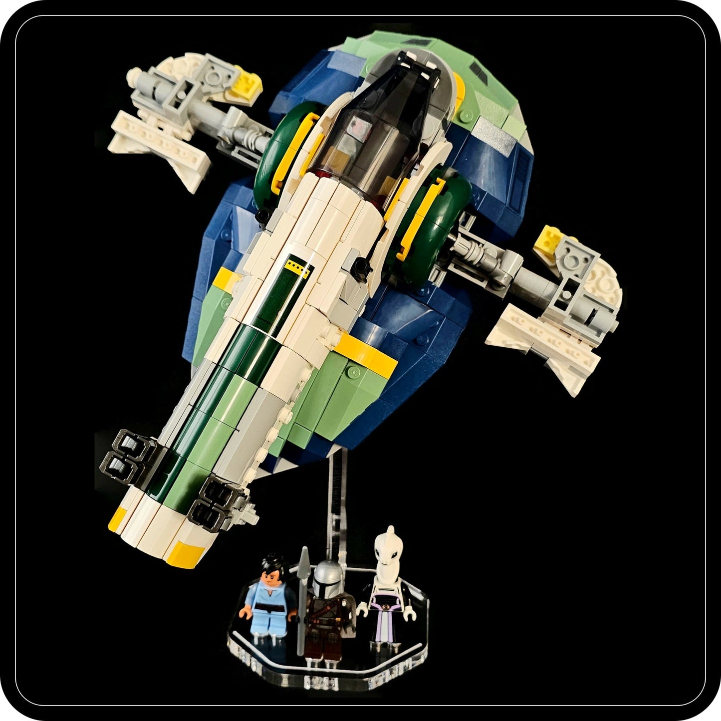 Display stand angled for Lego 75433 Jango Fett's Starship - stand only (A1120)-5
