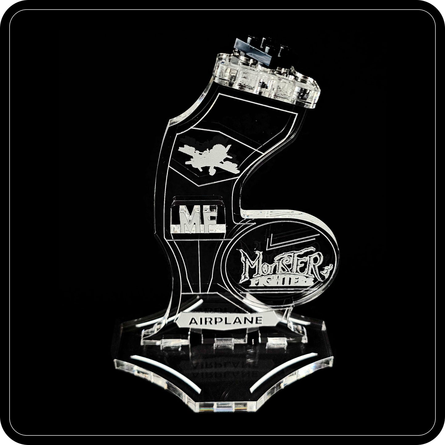 Display stand angled for Lego 9467 Airplane from The Ghost Train (A1123)-3