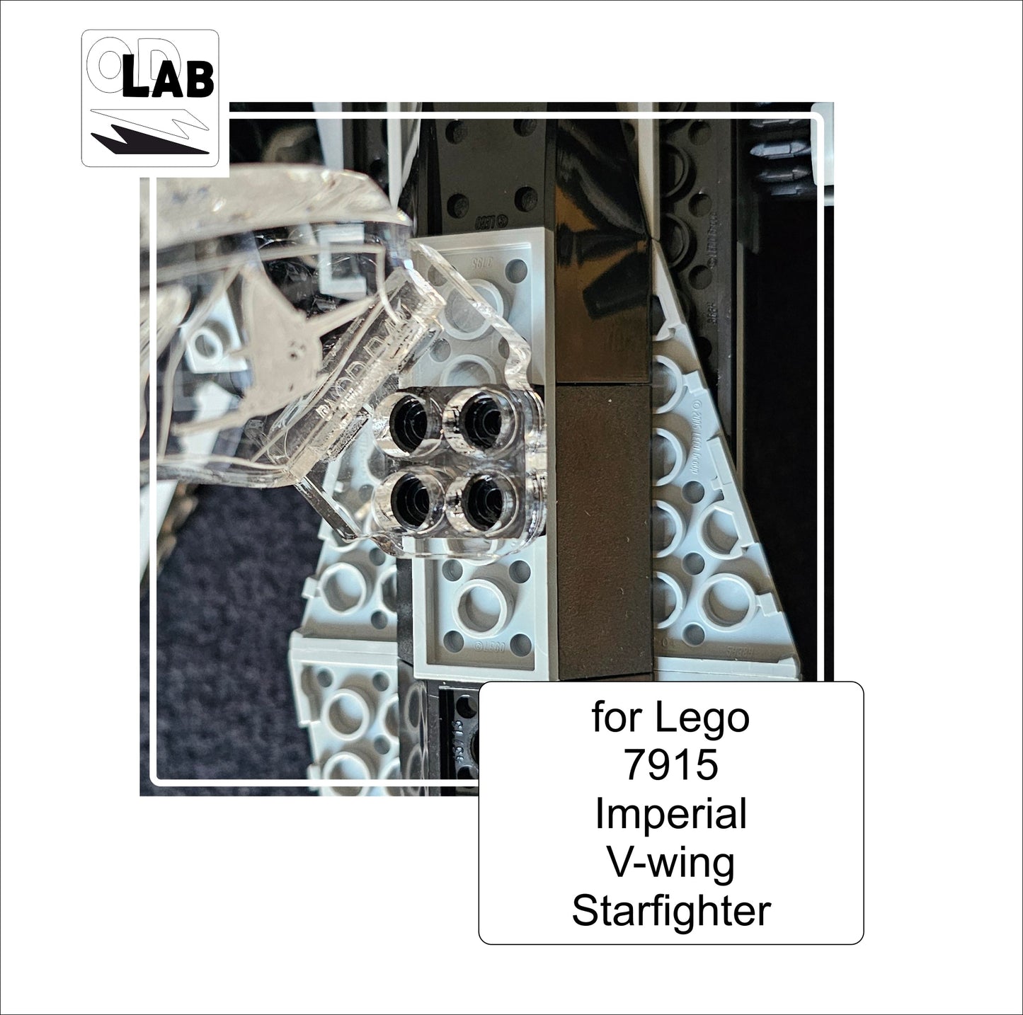 Display stand angled for Lego 7915 Imperial V-wing Starfighter (A1127)-f