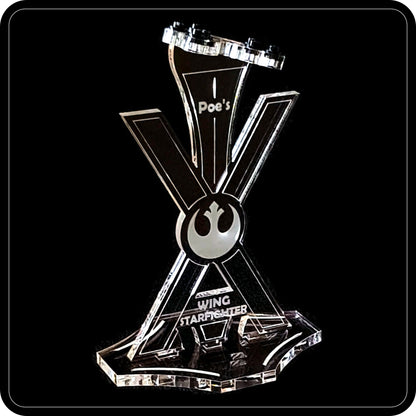 Display stand angled for Lego 75102 Poe's X-Wing Fighter  (A1002)-3