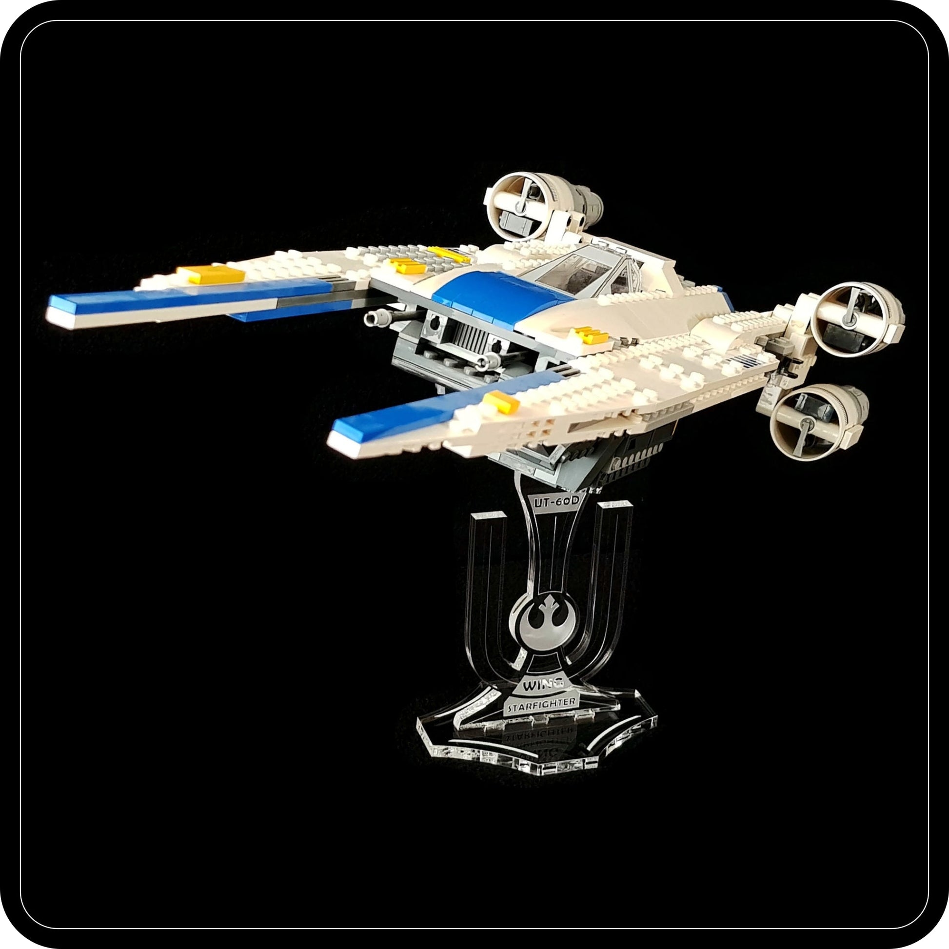 Display stand angled for Lego 75155 Rebel U-Wing Fighter (A1009)-2