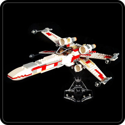 Display stand angled for Lego 6212 and 4502 X-Wing fighter + minifigures slots (A1010)-9