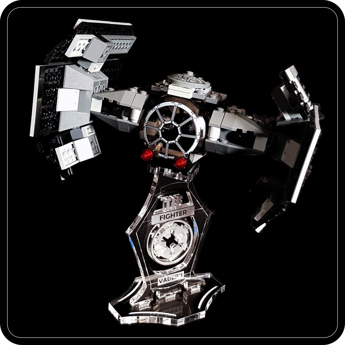 Display stand angled 3D for Lego 8017-75150 Darth Vader's TIE Fighter (A1013)-6