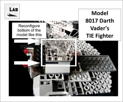 Display stand angled 3D for Lego 8017-75150 Darth Vader's TIE Fighter (A1013)-f