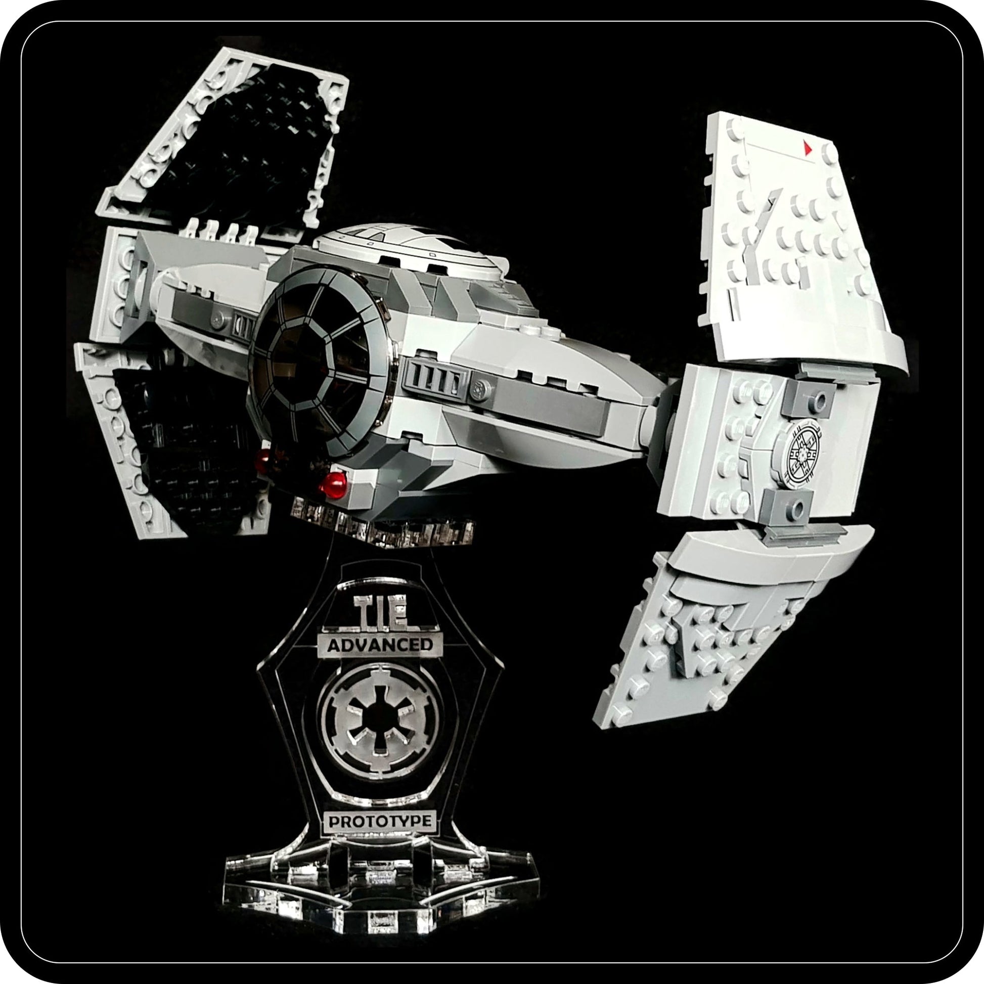 Display stand angled for Lego 75082 TIE Advanced Prototype (A1017)-1