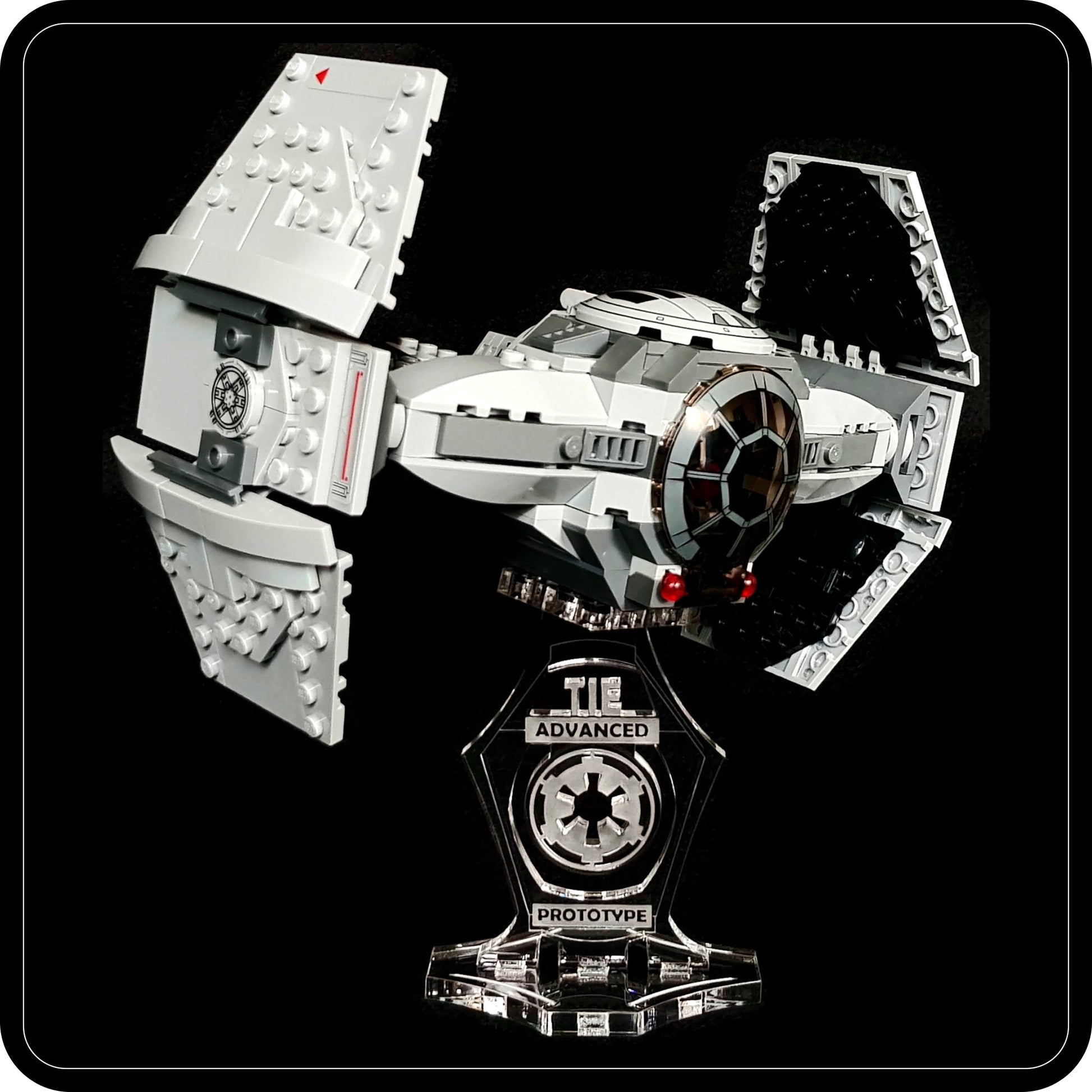 Display stand angled for Lego 75082 TIE Advanced Prototype (A1017)-2