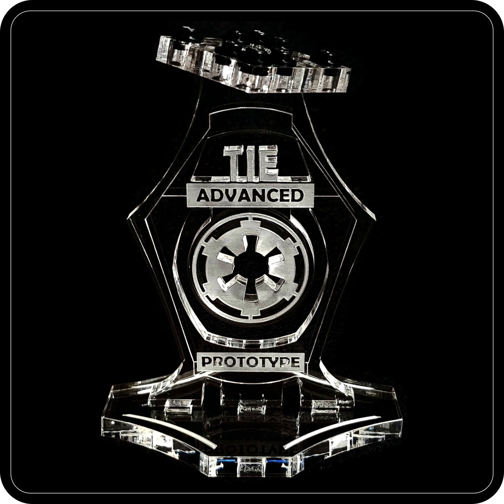 Display stand angled for Lego 75082 TIE Advanced Prototype (A1017)-3