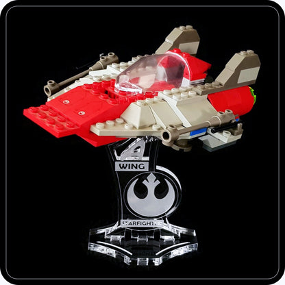 Display stand angled for Lego 6207-7134-75003-75175-75248 A-Wing fighter (A1020)-9