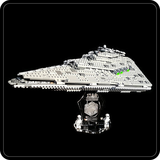 Display stand 3D for Lego 75190 Star Destroyer First Order + minifigures slots (A1024)-1