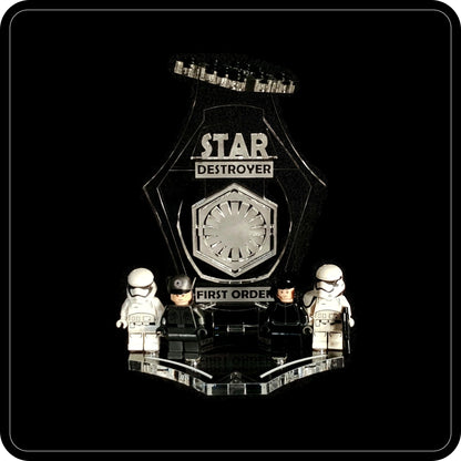 Display stand 3D for Lego 75190 Star Destroyer First Order + minifigures slots (A1024)-3