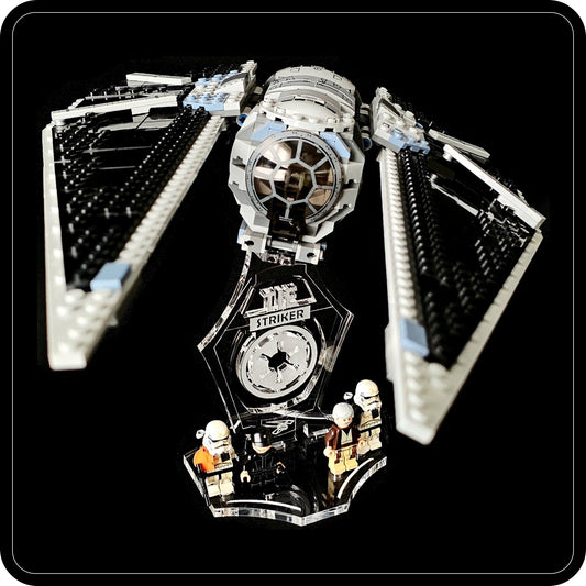 Display stand 3D for Lego 75154 Tie Striker  +minifigures slots (A1030)-1