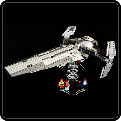 Display stand angled 3D for Lego 7961-75096 Darth Maul's Sith Interceptor +minifigures slots (A1036)-4