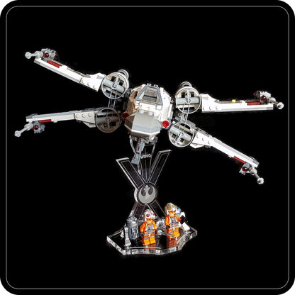 Display stand angled for Lego 75301-75218-75102-9493 X-Wing Starfighter + minifigures slots(A1041)-9