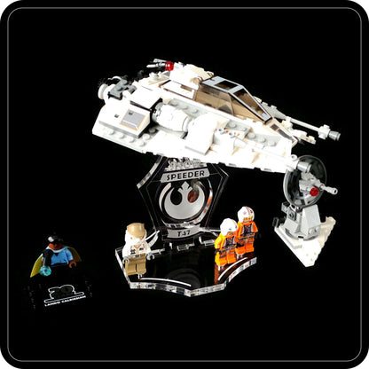 Display stand angled 3D for Lego 75049-75259 Snowspeeder + minifigures slots (A1049)-9