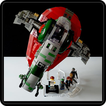 Display stand angled for Lego 75243-8097 Slave I + Minifigures plate (A1060)-1