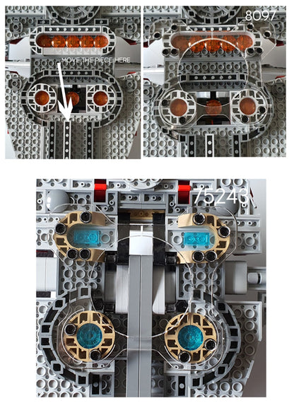 Display stand angled for Lego 75243-8097 Slave I + Minifigures plate (A1060)-f