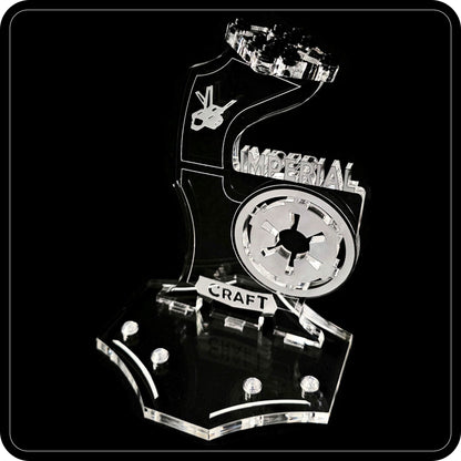 Display stand angled for Lego 75221 Imperial Landing Craft + minifigures slots (A1064)-3