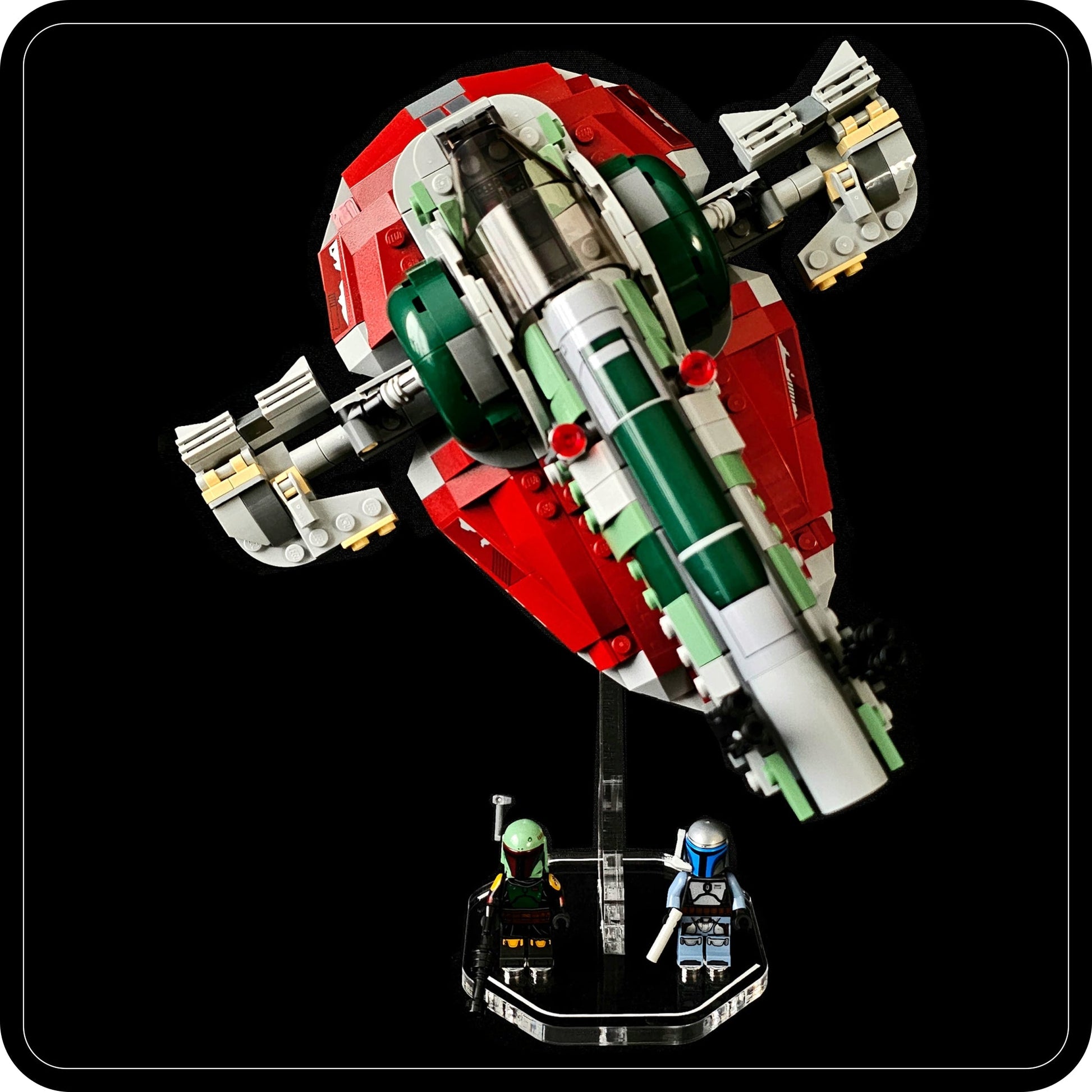 Display stand angled for Lego 75312 Boba Fett's Starship - stand only (A1065)-2