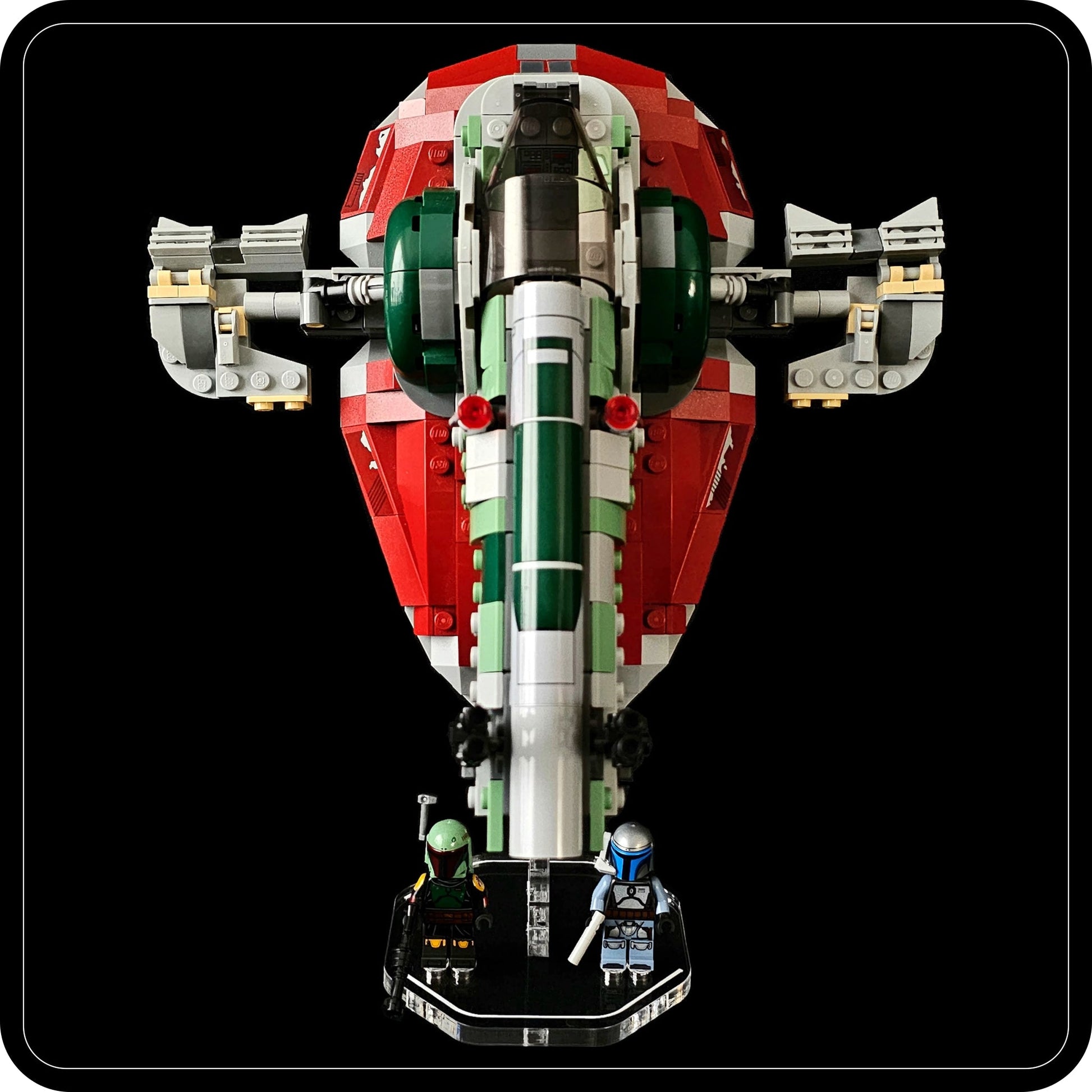 Display stand angled for Lego 75312 Boba Fett's Starship - stand only (A1065)-4