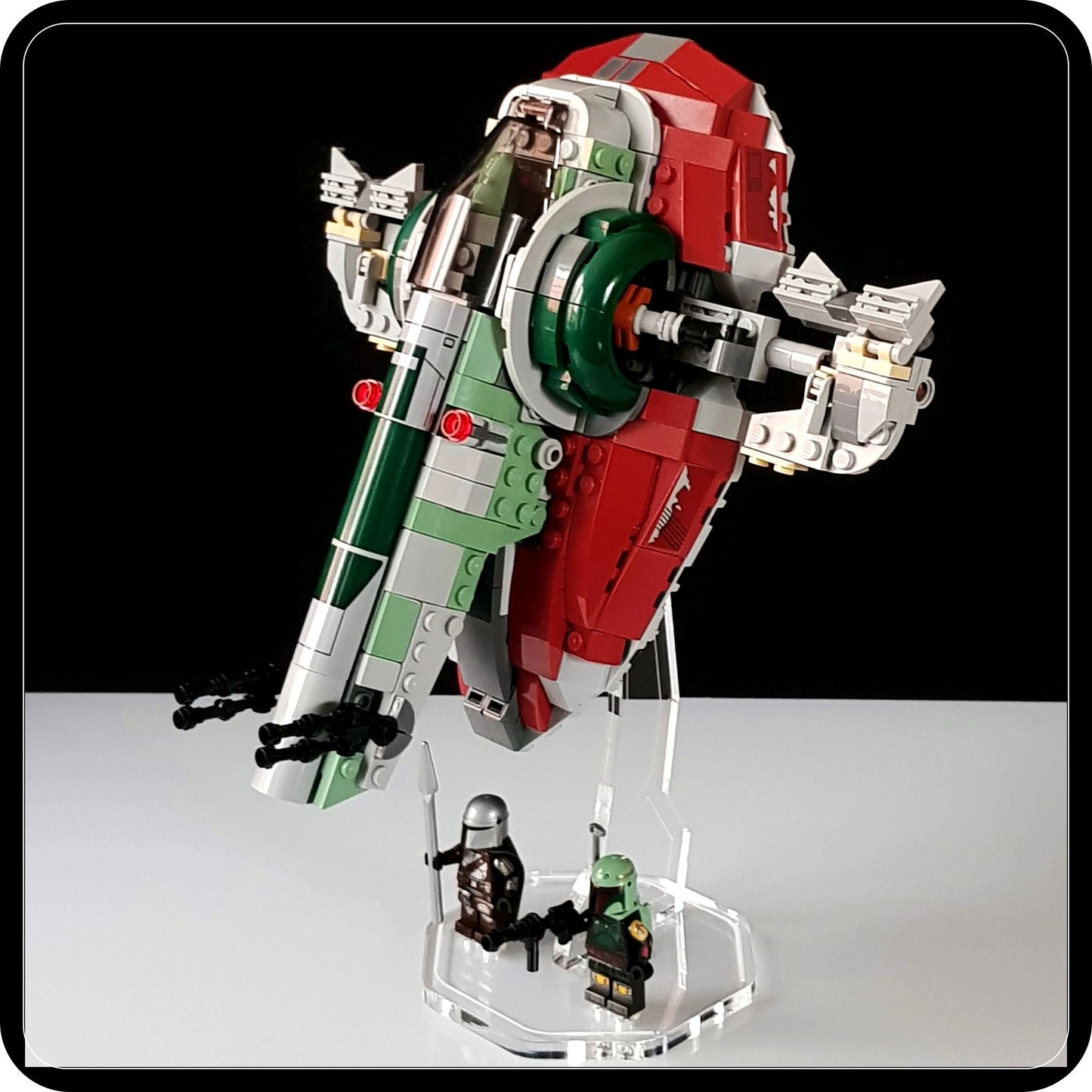 Display stand angled for Lego 75312 Boba Fett's Starship - stand only (A1065)-7