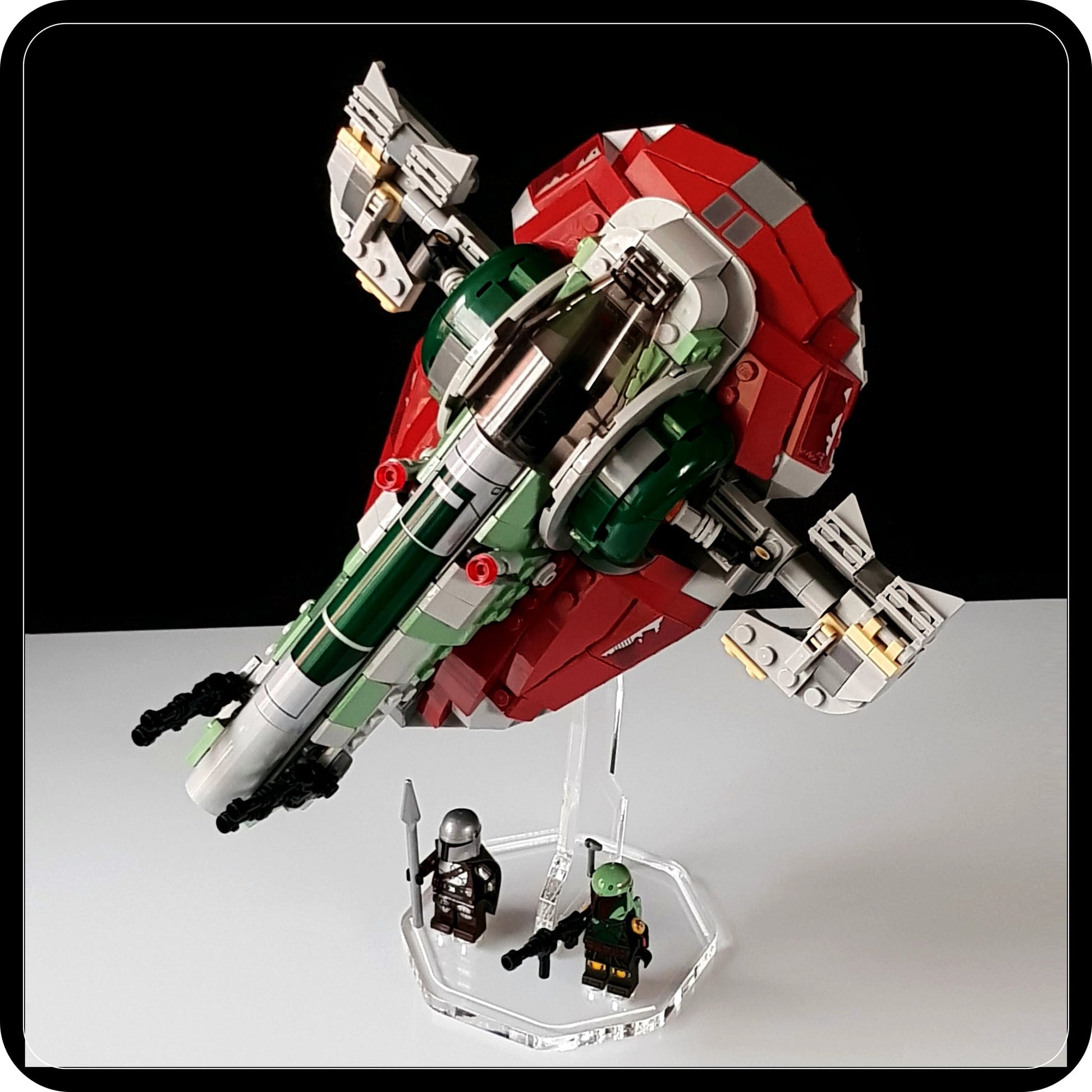 Display stand angled for Lego 75312 Boba Fett's Starship - stand only (A1065)-9