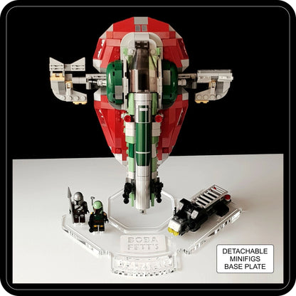 Display stand angled for Lego 75312 Boba Fett's Starship + Minifigures plate (A1066)-5