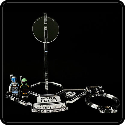 Display stand angled for Lego 75312 Boba Fett's Starship + Minifigures plate (A1066)-5