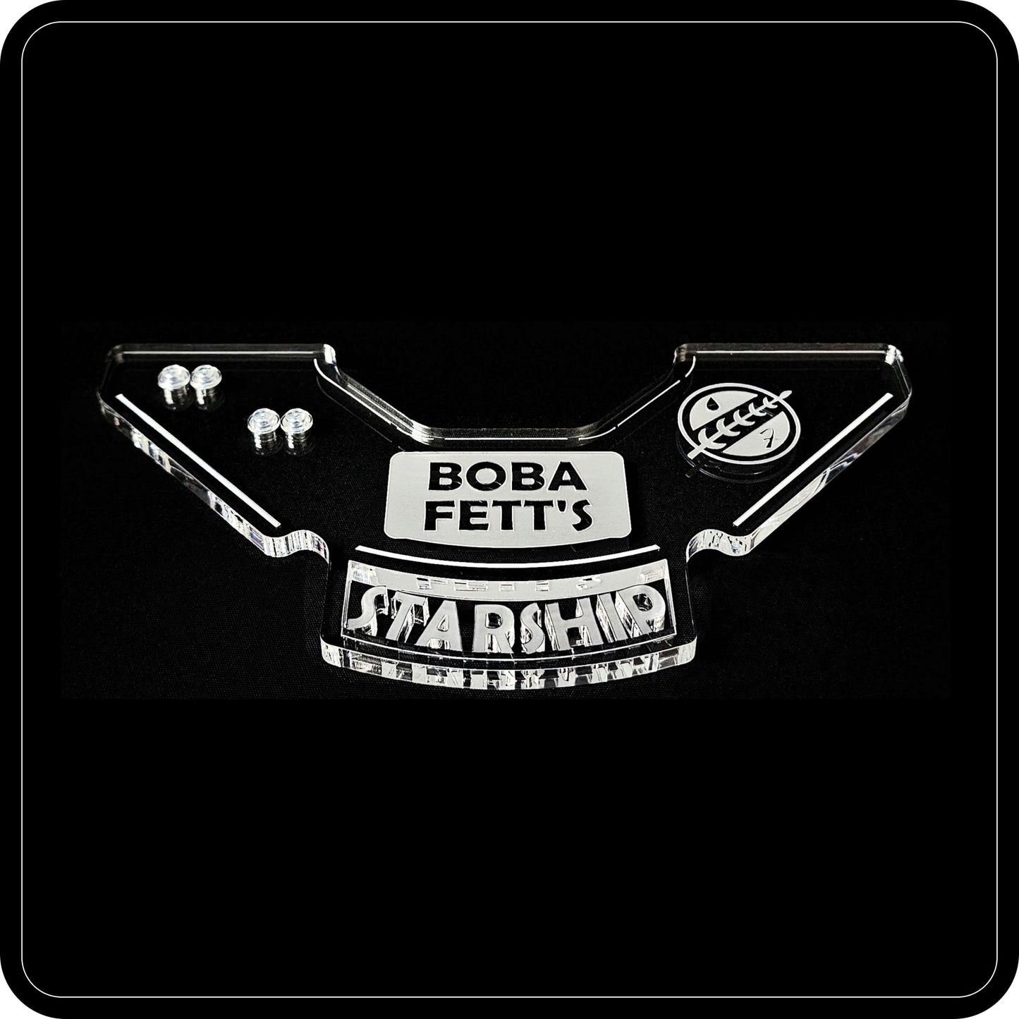 Display stand angled for Lego 75312 Boba Fett's Starship + Minifigures plate (A1066)-6