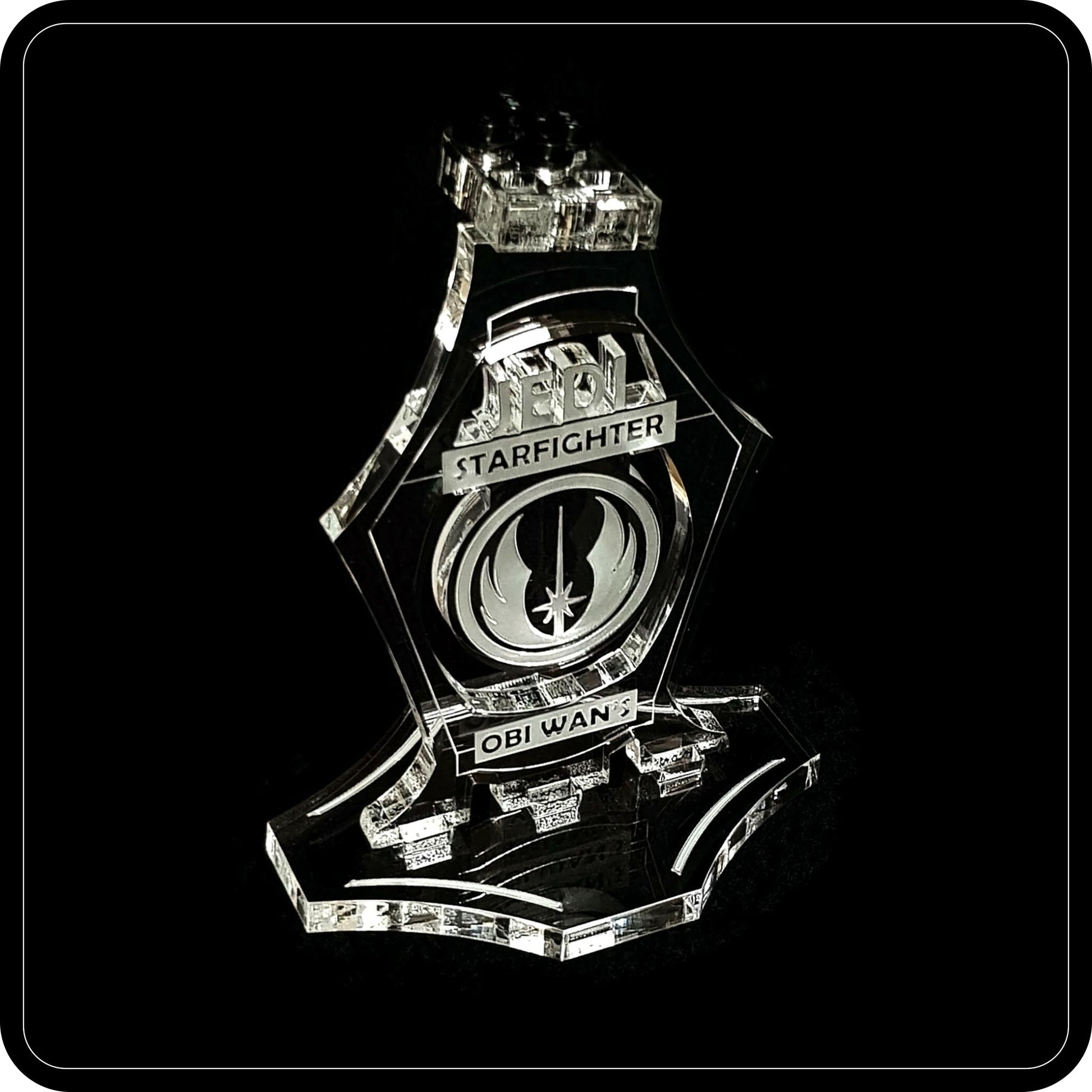 Display stand angled for Lego 75333 Obi Wan's Starfighter (A1069)-3