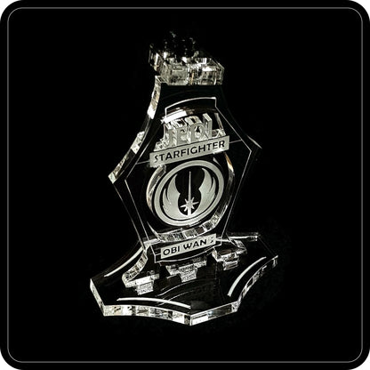 Display stand angled for Lego 75333 Obi Wan's Starfighter (A1069)-3