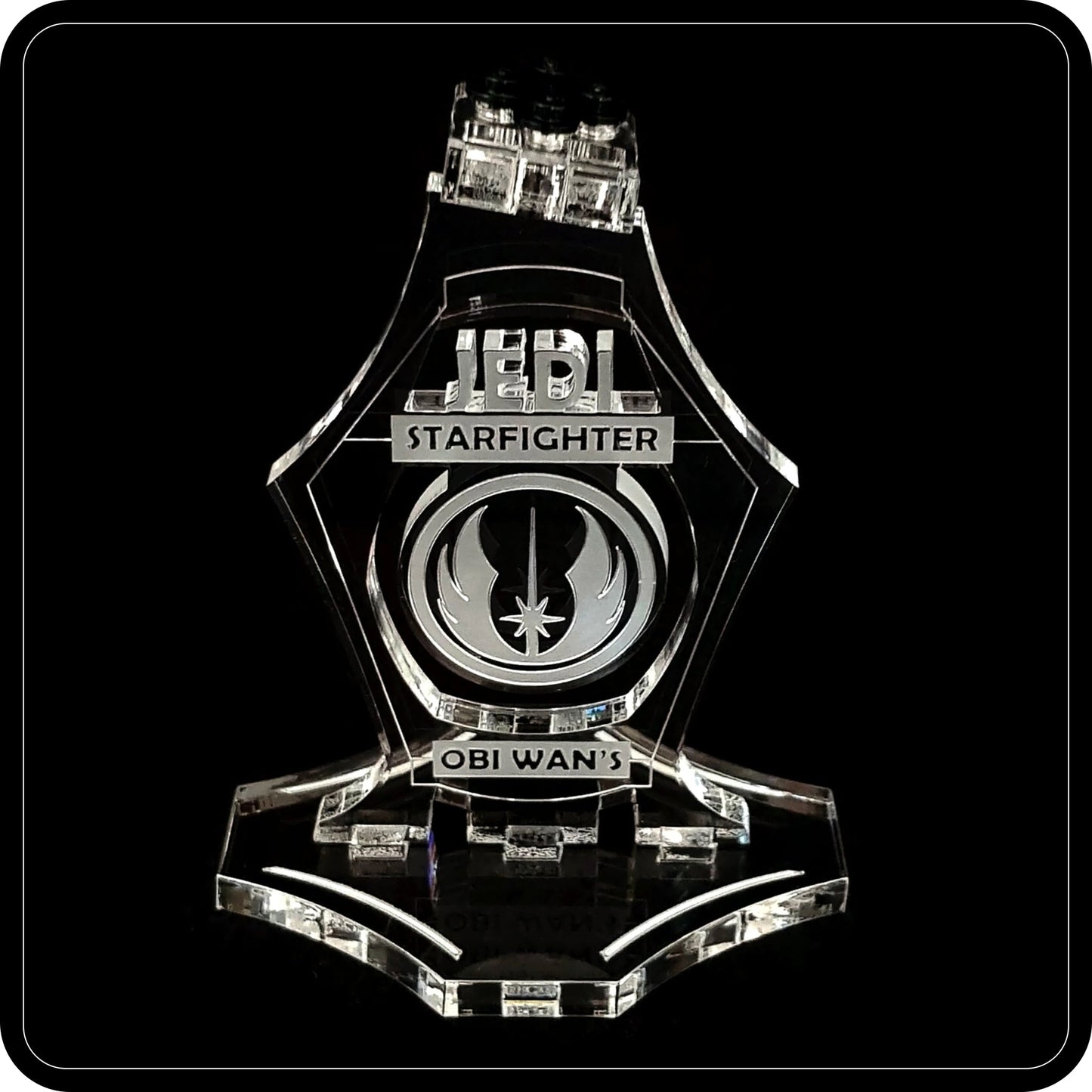 Display stand angled for Lego 75333 Obi Wan's Starfighter (A1069)-5