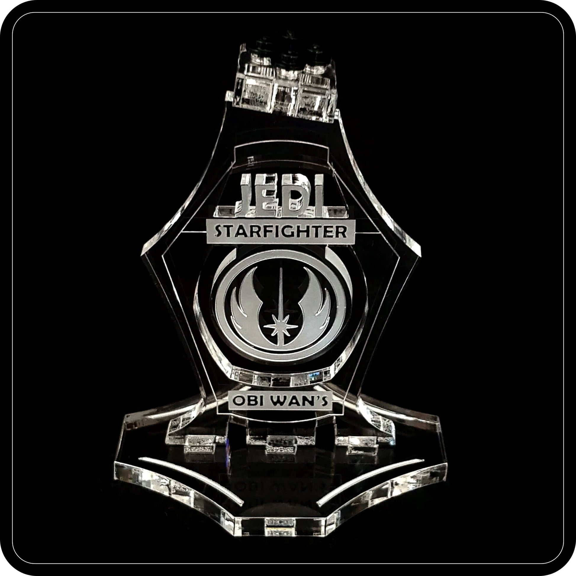 Display stand angled for Lego 75333 Obi Wan's Starfighter (A1069)-5