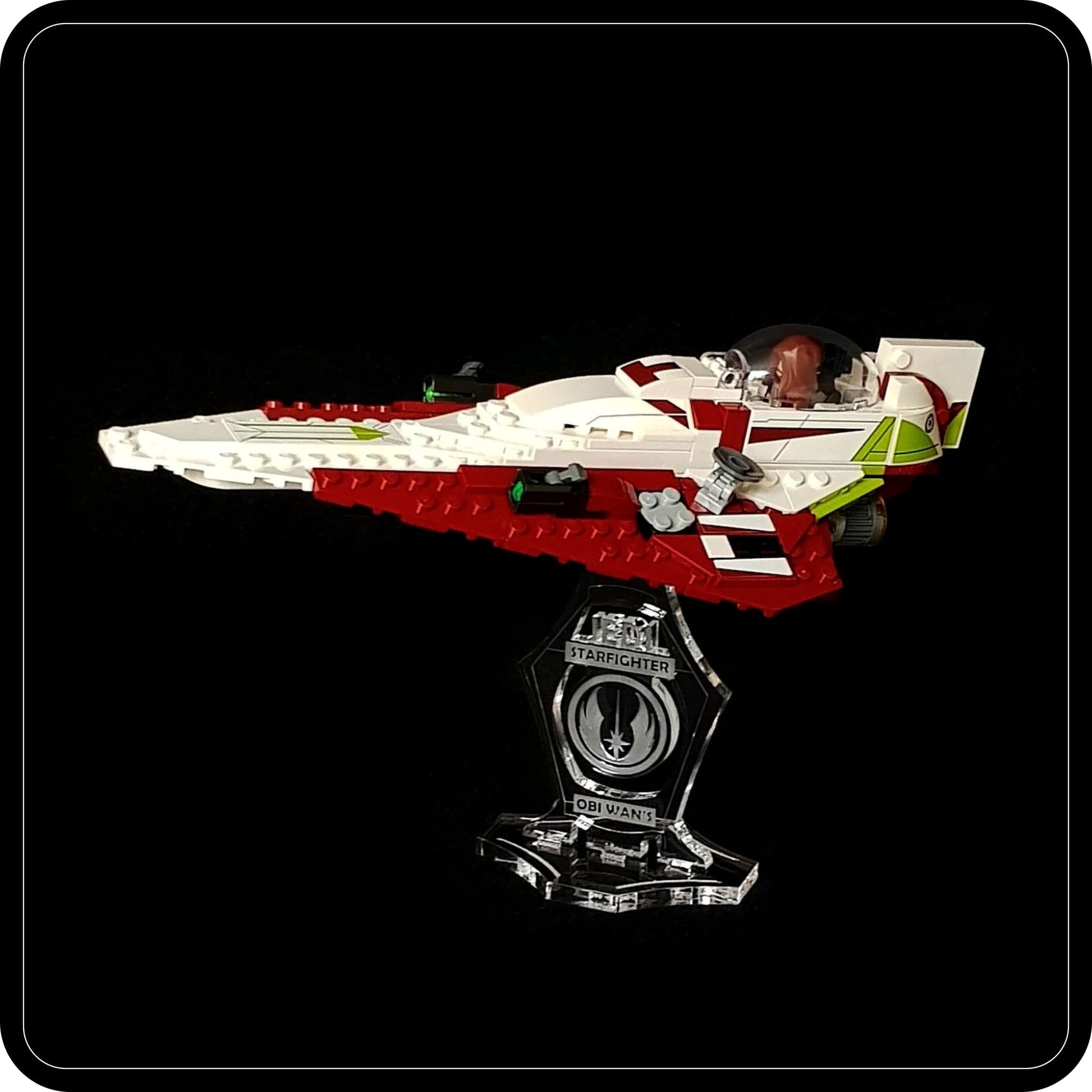 Display stand angled for Lego 75333 Obi Wan's Starfighter (A1069)-6