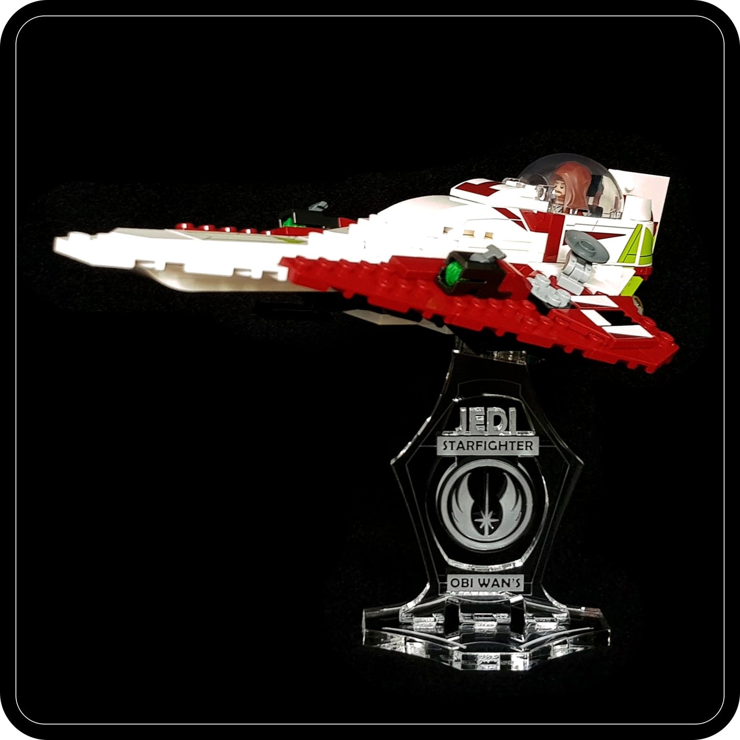 Display stand angled for Lego 75333 Obi Wan's Starfighter (A1069)-7