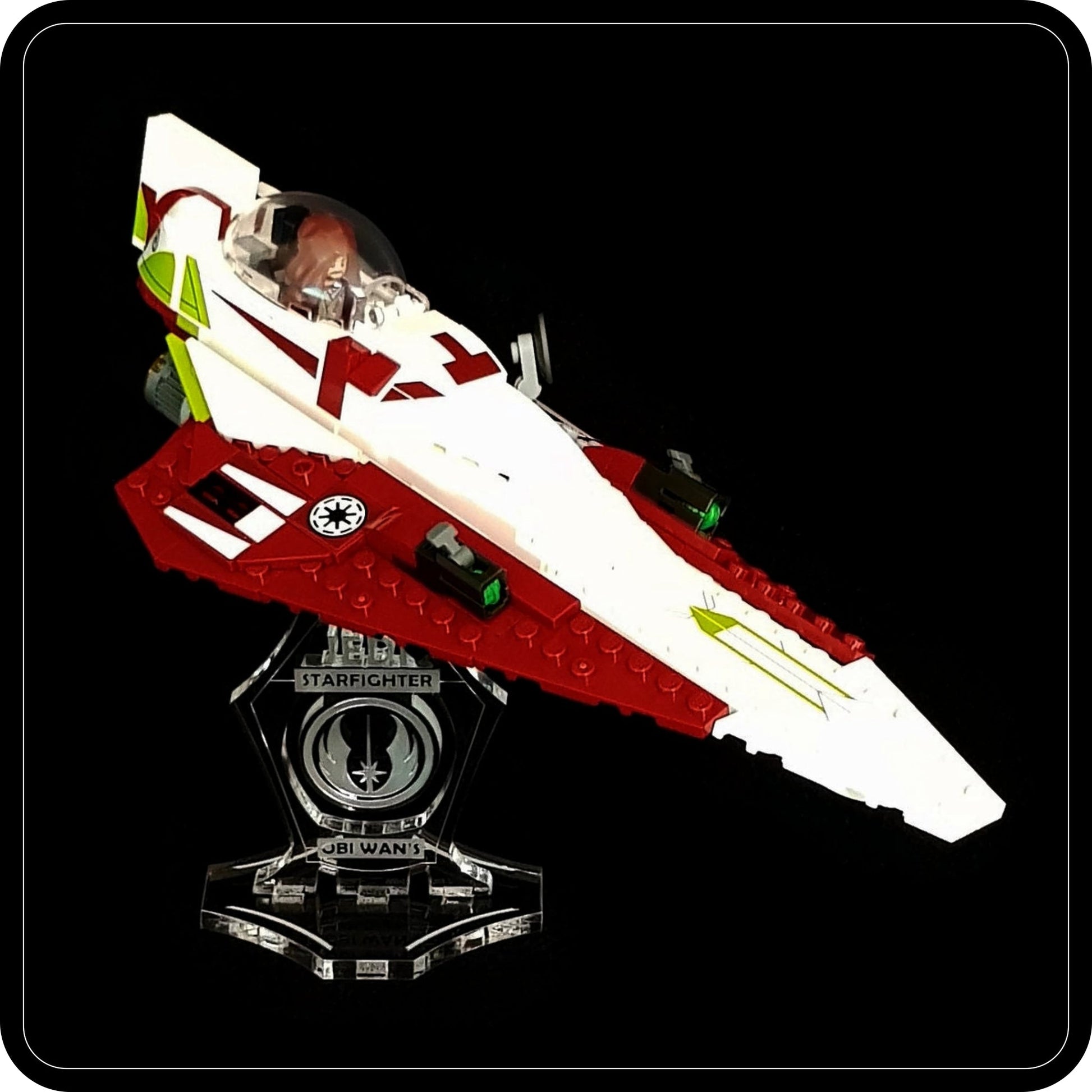 Display stand angled for Lego 75333 Obi Wan's Starfighter (A1069)-8