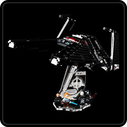 Display stand 3D-ENGV angled for Lego 75336 - Inquisitor Transport Scythe + minifigures slots (A1075)-8