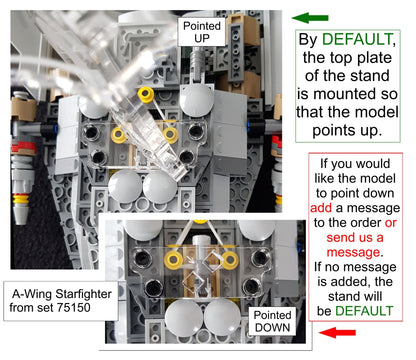 Display stand angled for Lego 75150 A-Wing Starfighter Star Wars (A1085)-f