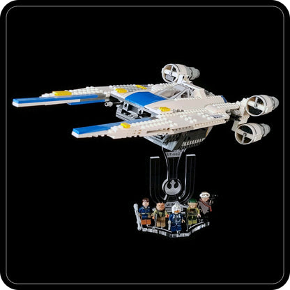 Display stand angled for Lego 75155 Rebel U-Wing Fighter + minifigures slots (A1086)-1