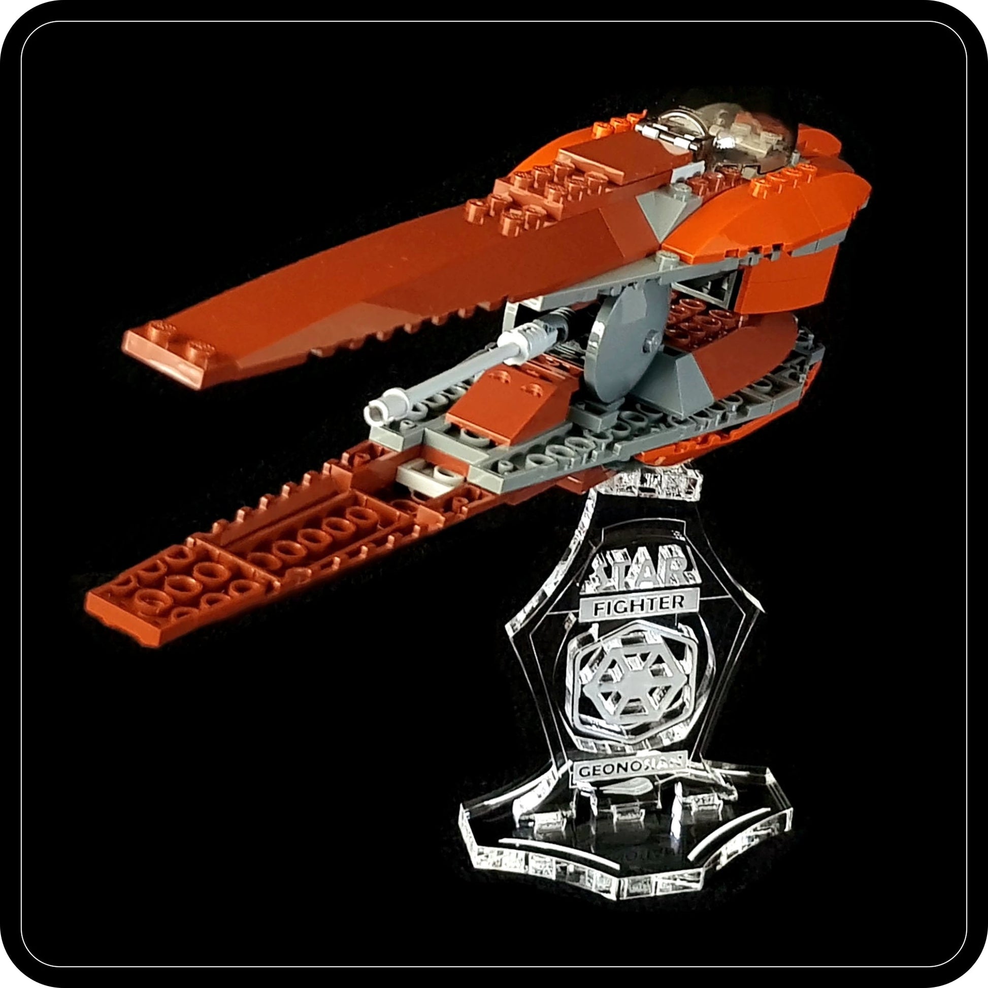 Display stand angled for Lego 7959 and 4478 Geonosian Starfighter (A1087)-1