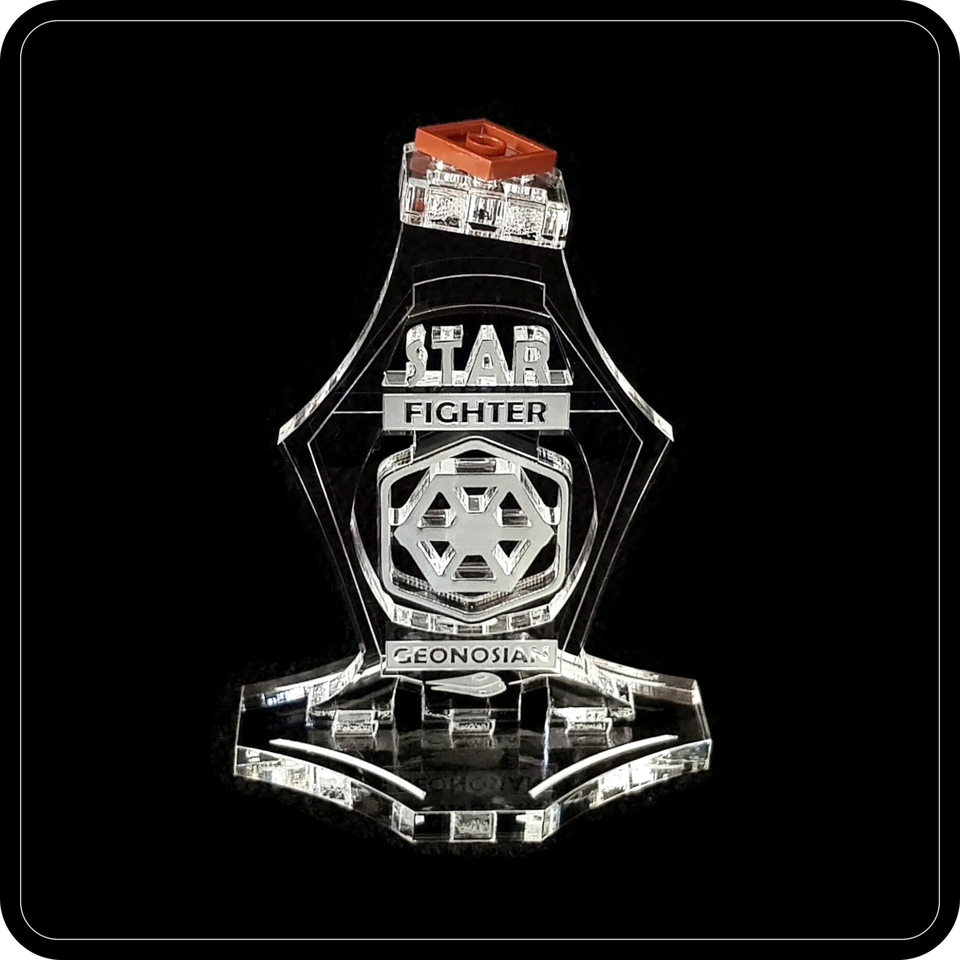 Display stand angled for Lego 7959 and 4478 Geonosian Starfighter (A1087)-3