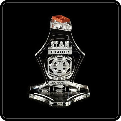 Display stand angled for Lego 7959 and 4478 Geonosian Starfighter (A1087)-3