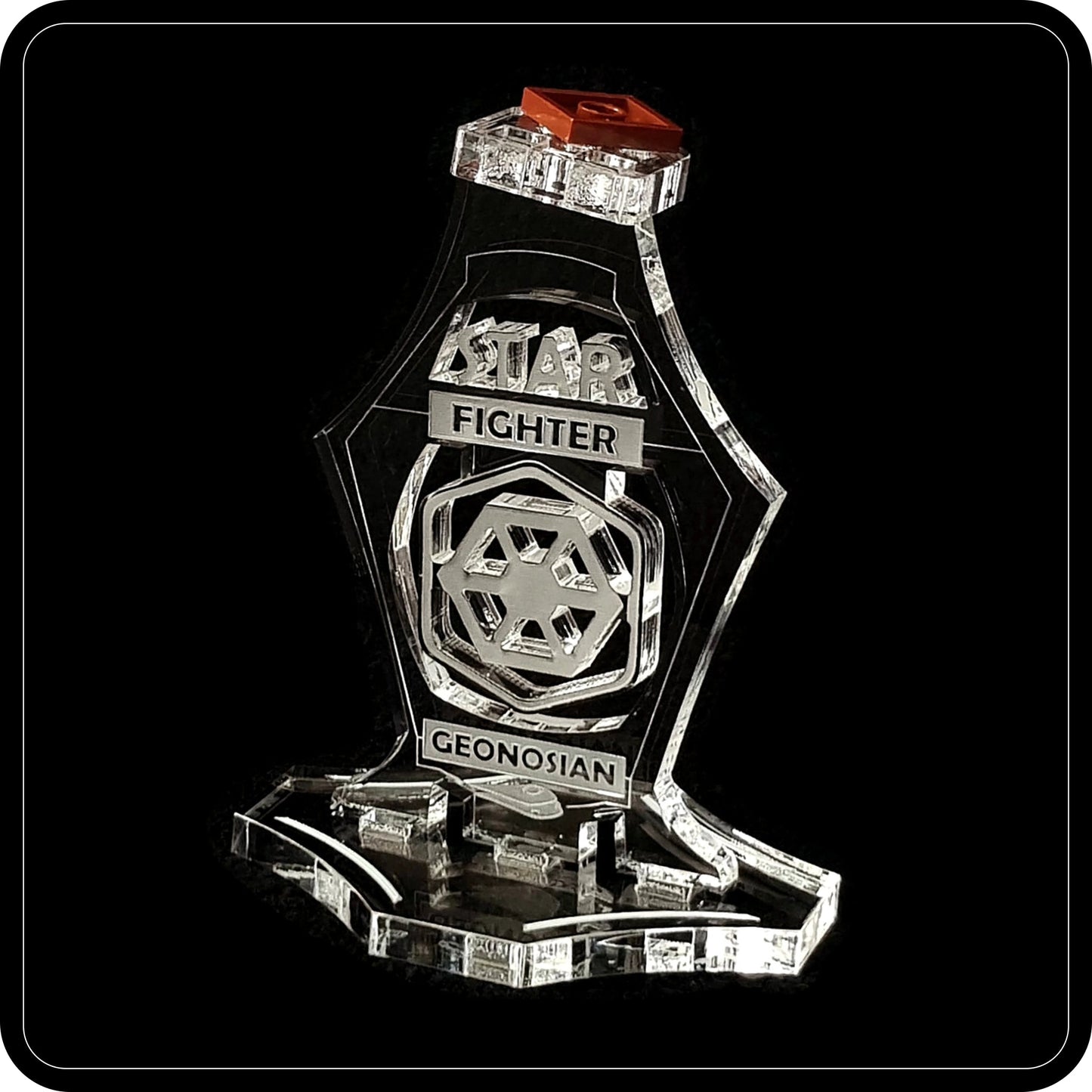 Display stand angled for Lego 7959 and 4478 Geonosian Starfighter (A1087)-6