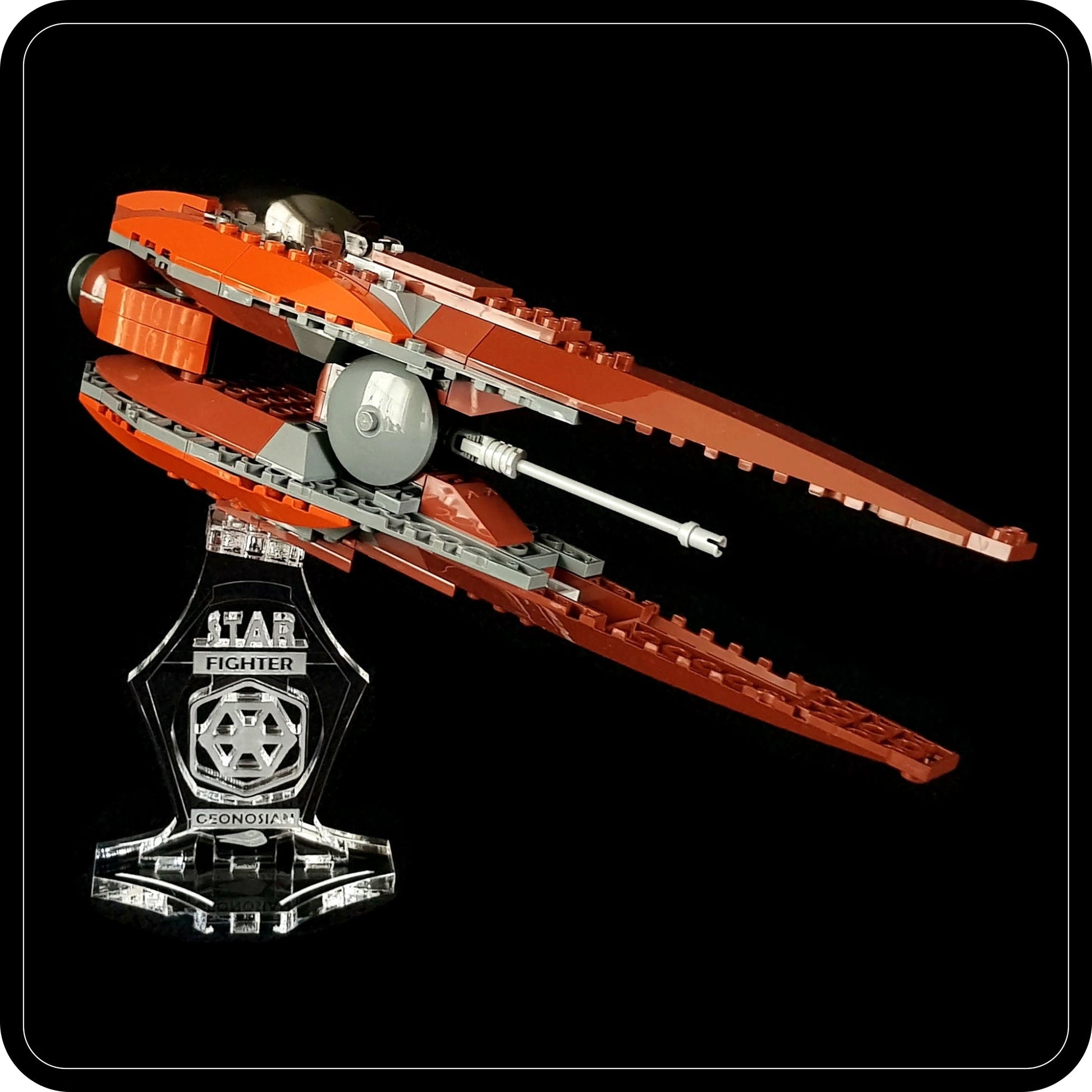 Display stand angled for Lego 7959 and 4478 Geonosian Starfighter (A1087)-7