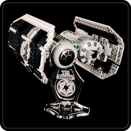 Display stand angled 3D for Lego 75347 TIE Bomber (A1092)-1