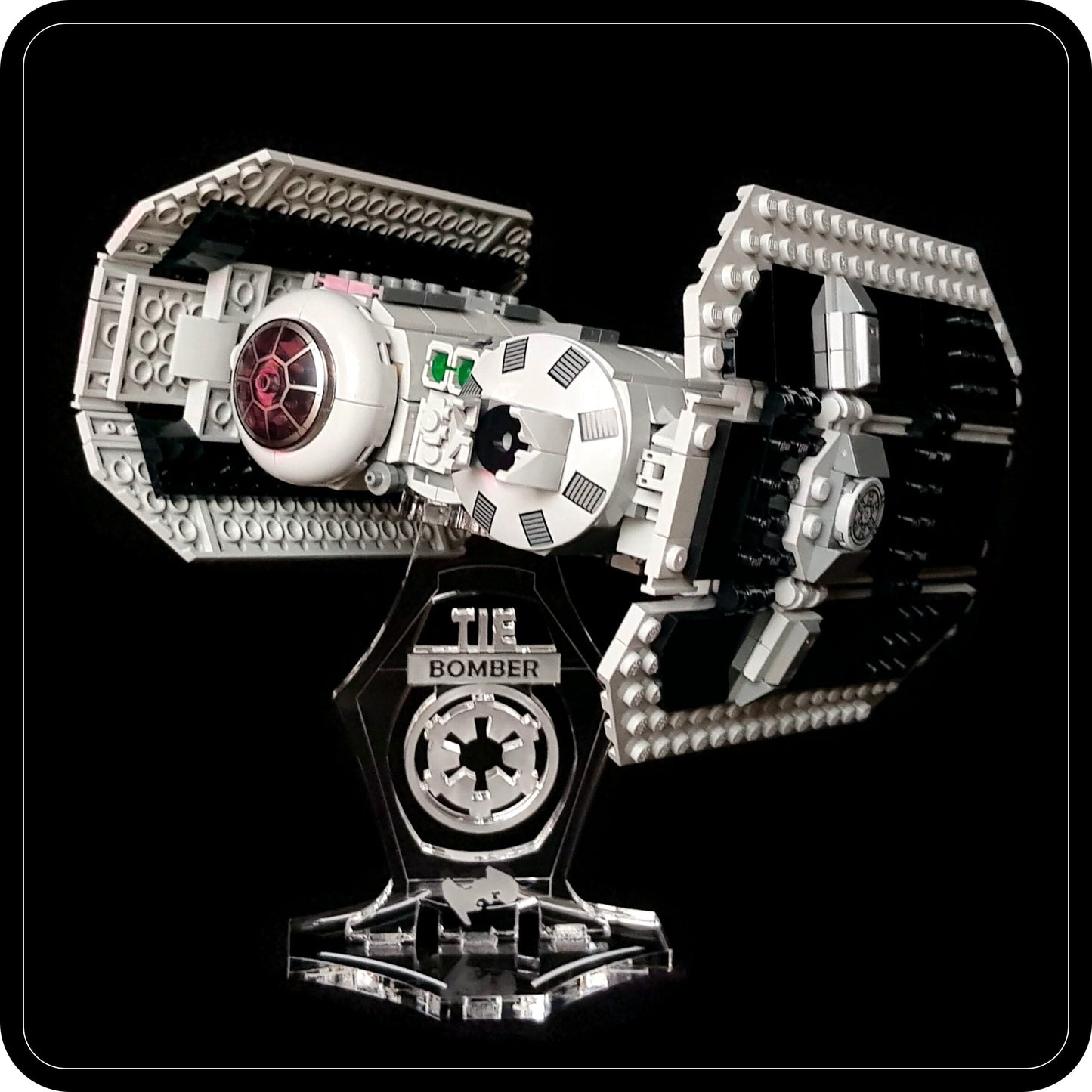 Display stand angled 3D for Lego 75347 TIE Bomber (A1092)-2