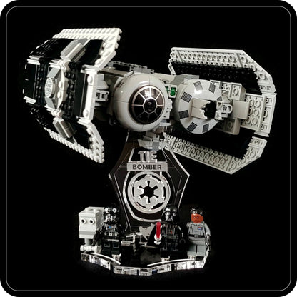 Display stand angled 3D for Lego 75347 TIE Bomber + minifigures slots (A1093)-6