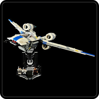 Display stand angled for Lego 75399 Rebel U-Wing Fighter + minifigures slots (A1116)-8