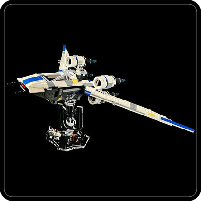 Display stand angled for Lego 75399 Rebel U-Wing Fighter + minifigures slots (A1116)-9